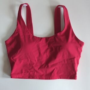 ZYIA Red Girls' Night Out Bra Twist Back Longline Sports Top